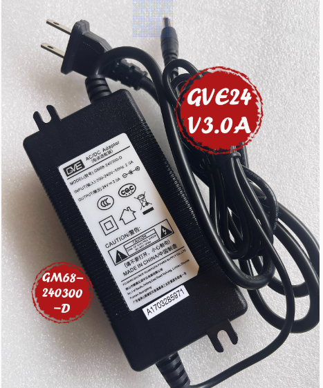 *Brand NEW*GVE GM68-240300-D 24V 3A AC DC Adapter Power Supply