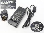 *Brand NEW*Genuine 4-Pin DIN 12V 5A AC Adapter for Sanyo JS-12050-2C CLT2054 CLT1554 LCD TV Monitor