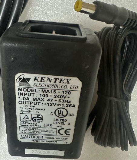 *Brand NEW*+12V 1.25A AC ADAPTER KENTEX MA15-120 POWER SUPPLY