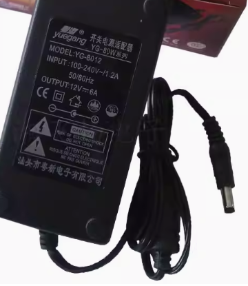 *Brand NEW*12V 6A AC ADAPTER yuegang YG-80W YG-8012 POWER SUPPLY