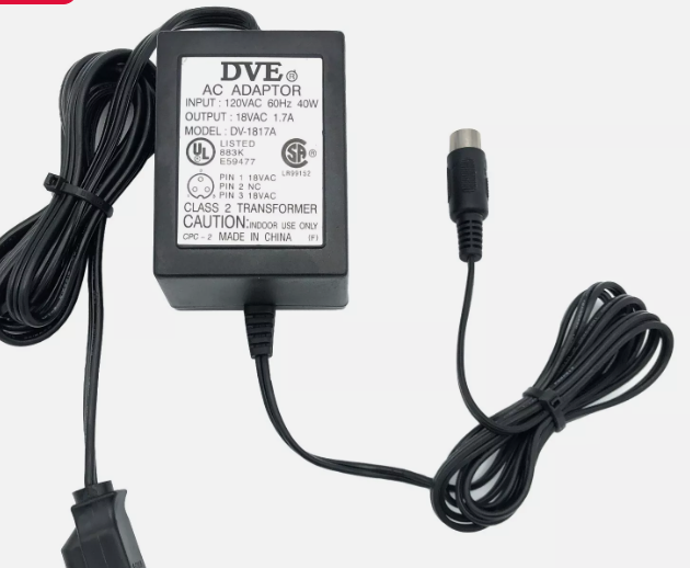 *Brand NEW*Genuine 30W DVE 18VAC 1.7A AC Wall Adapter DV-1817A AC/DC Adapter Power Supply