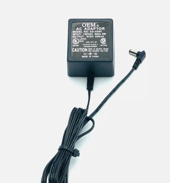 *Brand NEW*Genuine OEM AD-0960 9V 600mA AC Adapter Plug-In Class 2 Transformer Power Supply