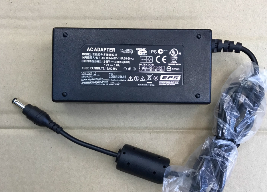 *Brand NEW*12V5A（60W）AC Adapter EPS F150602-B Power Supply - Click Image to Close