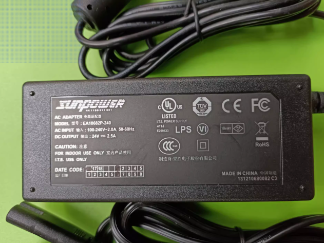 *Brand NEW*SUNPOWER EA10682P-240 24V 2.5A AC/DC Adapter Power Supply