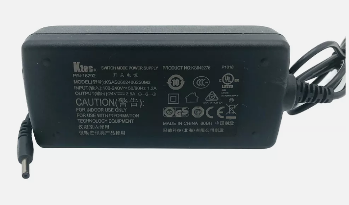 *Brand NEW*24V 2.5A 60W AC Adapter Genuine Ktec KSAS0602400250M2 Switch-Mode Power Supply