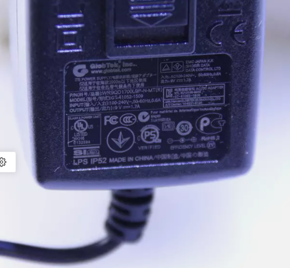 *Brand NEW*9V 1.7A AC Adapter GLOBTEK GT-41052-1509 Charger SKU212027 Power Supply - Click Image to Close