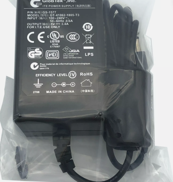 *Brand NEW*5V 3.4A AC Adapter Original Globtek GT-41062-1805-T3 GS-1577 Power Supply - Click Image to Close