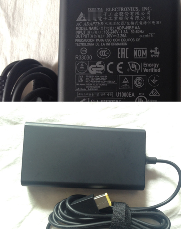 *Brand NEW*Delta ADP-45BE AA 20V 2.25A AC Adapter rectangle with a pin Power Supply - Click Image to Close