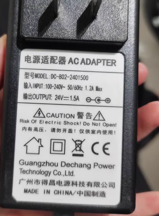 *Brand NEW*24V 1.5A AC/DC ADAPTER DC-802-2401500 Power Supply - Click Image to Close