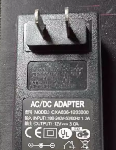 *Brand NEW*CXA036-1203000 12V 3A AC/DC ADAPTER Power Supply