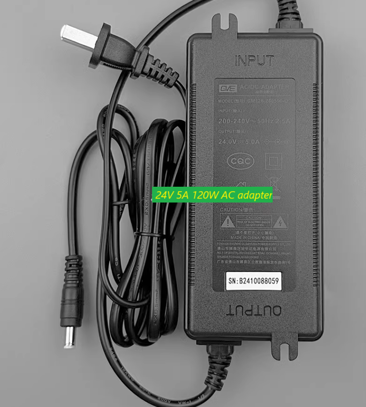 *Brand NEW*GVE GM126-2400500-D 24V 5A 120W AC adapter Power Supply