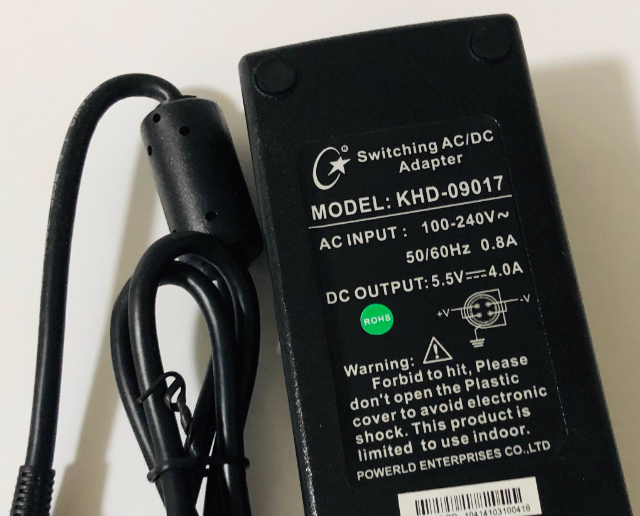 *Brand NEW*KHD-09017 5.5V 4A AC ADAPTER POWER SUPPLY