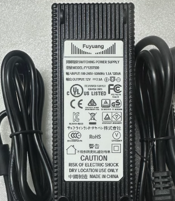 *Brand NEW*12V 7.5A AC ADAPTER Fuyuang FY1207500 4pin POWER SUPPLY