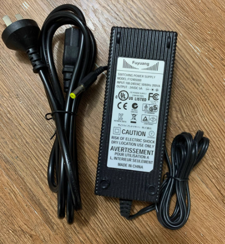 *Brand NEW*Fuyuang FY2405000 24VDC 5A AC/DC Adapter Power Supply