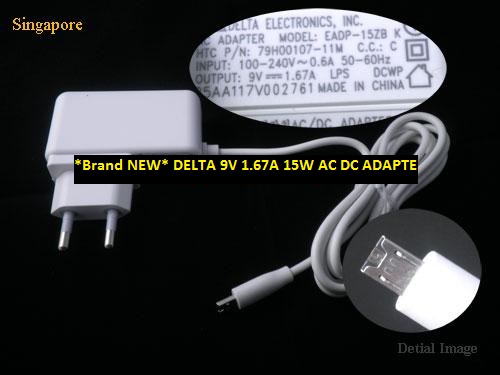 *Brand NEW* DELTA EADP-15ZB K EADP-15ZB 79HOO107-11M 9V 1.67A 15W AC DC ADAPTE POWER SUPPLY