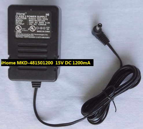 *Brand NEW* Genuine OEM iHome MKD-481501200 15V for Class 2 Power Supply