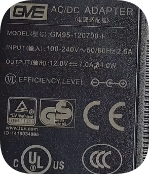 *Brand NEW*Original GVE GM95-120700-F 12V 7.0A AC ADAPTER Power Supply