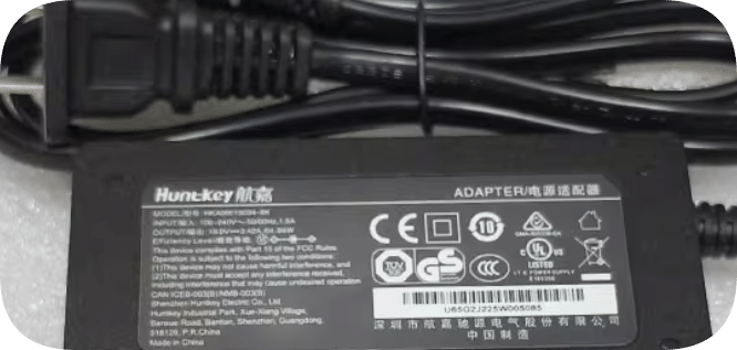 *Brand NEW*Huntkey 19V3.42A power adapter HKA06519034-6K/6C/8K charging cable round head transformer