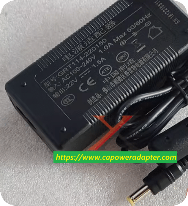 *Brand NEW*Gretel GRT114-220150 charging cable round plug 33W transformer 22V1.5A power adapter