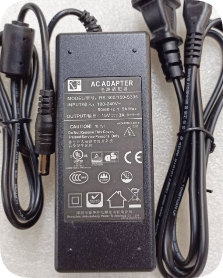 *Brand NEW*Jinhuasheng 15V 3A Power Adapter RS-300/150-S336 Digital Piano Speaker Power Supply