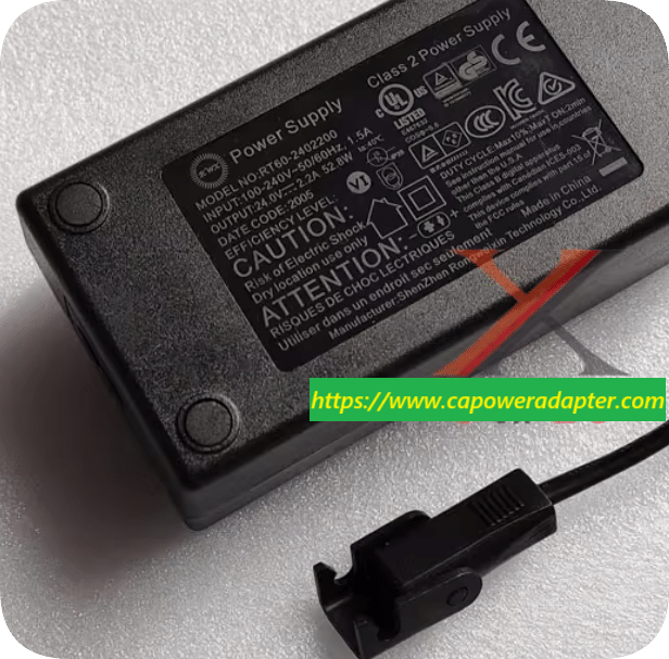 *Brand NEW*Grepow 24V 2.2A 52.8W Power Adapter RT60-2402200 Single Sofa Charging Cable Transformer