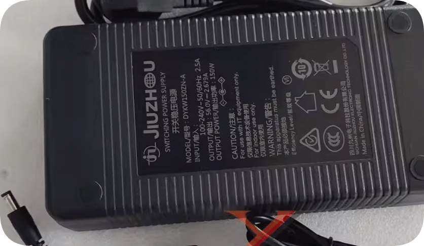 *Brand NEW*JIUZHOU DYKW150ZN-A charging cable transformer 56V 2.679A 150W power adapter
