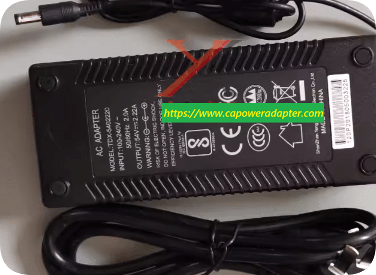 *Brand NEW*54V 2.22A 120W power adapter for TDX-5402220 charging cable PoE switch 96W transformer