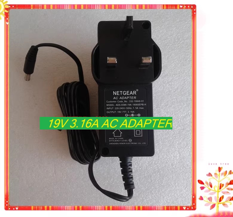 *Brand NEW* ADS-65MI-19A 19060EPB-H NETGEAR 19V 3.16A AC ADAPTER Power Supply