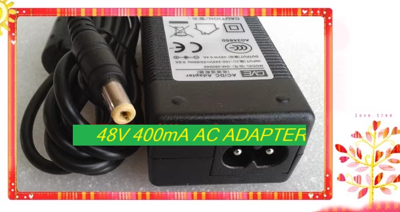 *Brand NEW*GM-480040 GVE TOPSEC TOPAP 8000 TAP-62400 48V 400mA AC ADAPTER Power Supply - Click Image to Close