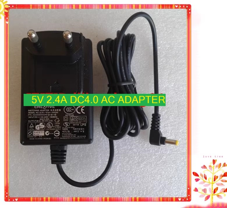 *Brand NEW*TESA1-050240 Creative njb3 ZEN vision 5V 2.4A DC4.0 AC ADAPTER Power Supply