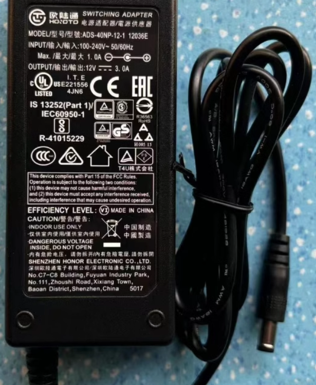 *Brand NEW*HOIOTO 12V3A4A ADS-40NP-12-1 12036E 12V 4.0A AC ADAPTER POWER SUPPLY