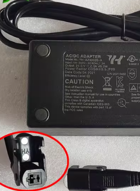 *Brand NEW*24V 2A AC/DC Adapter YH YH-A240020-A Power Supply