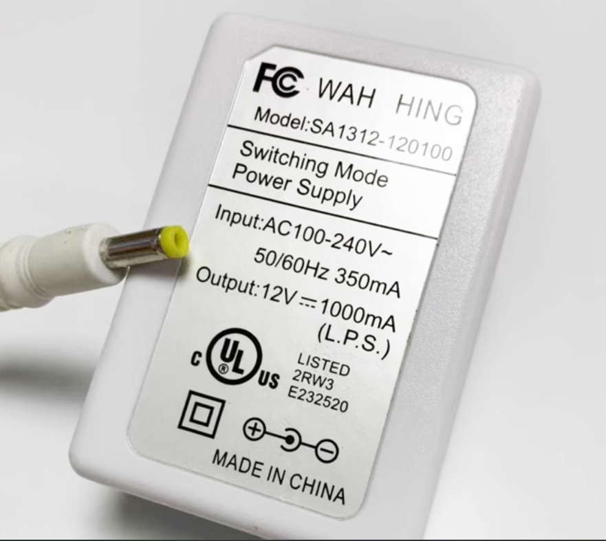 *Brand NEW*FC WAH HING 12V 1000mA AC AdapterSA1312-120100 Power Supply - Click Image to Close