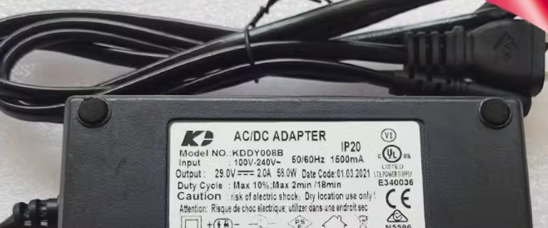 *Brand NEW*KAIDI KDDY008B KDDY008C 29V 1.5A 2A AC/DC ADAPTER Power Supply