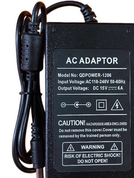 *Brand NEW*DC15V 6A AC/DC Adaptor QDPOWER-1206 Power Supply