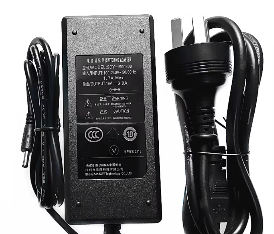 *Brand NEW*19V 3.0A AC/DC Adapter HNX4S01 SOY-1900300 Power Supply