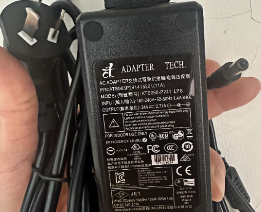 *Brand NEW*ADAPTER TECH ATS065-P240 24V 2.71A AC ADAPTER POWER SUPPLY