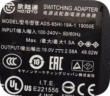 *Brand NEW*Original HOIOTO 19V 2.58A AC Adapter ADS-65HI-19A-1 19050E Power Supply