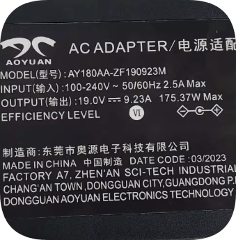 *Brand NEW*Original 19V 9.23A 175W AC Adapter AY180AA-ZF190923M Power Supply
