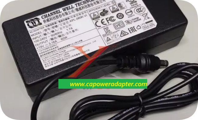 *Brand NEW*Original CWT 19V 3.16A 60W AC ADAPTER KPL-060K-VI Pow *Brand NEW*Original CWT 19V 3.16A 60W AC ADAPTER KPL-060K-VI Pow