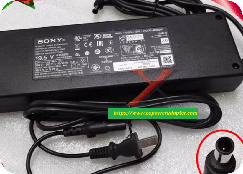*Brand NEW*Sony 50-55 inch TV DC19.5V8.21A power adapter charging cable ACDP-160E01