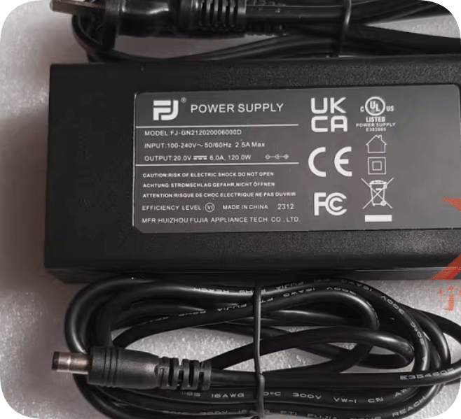 *Brand NEW*FJ-GN212020006000D round head charging cable 120W transformer Fujia 20V6A power adapter