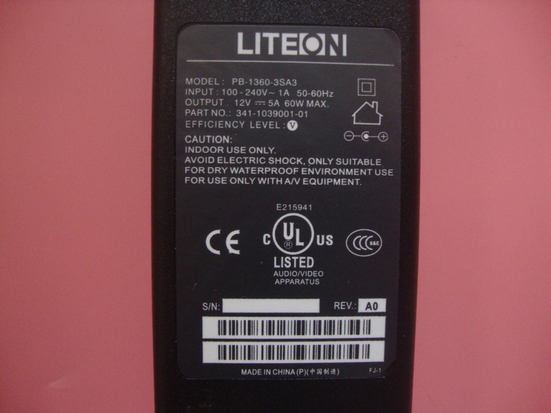*Brand NEW* PB-1360-3SA3 LITEON 12V 5A AC DC Adapter POWER Supply - Click Image to Close
